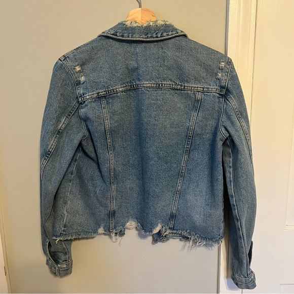 Zara Cropped + Distressed Denim Jacket - Picture 5 of 5